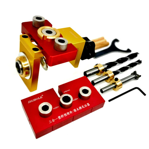Doweling jig adjustable - 3-in-1,